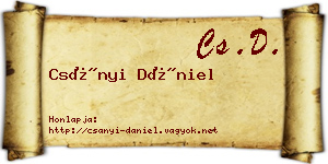 Csányi Dániel névjegykártya