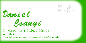 daniel csanyi business card